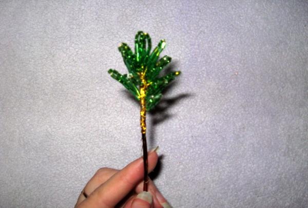 Christmas tree made of beads