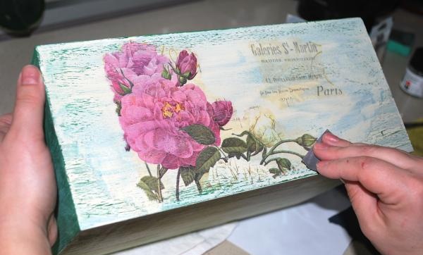 Decoupage wooden box