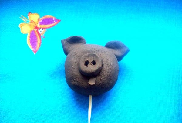 Pig made of clay