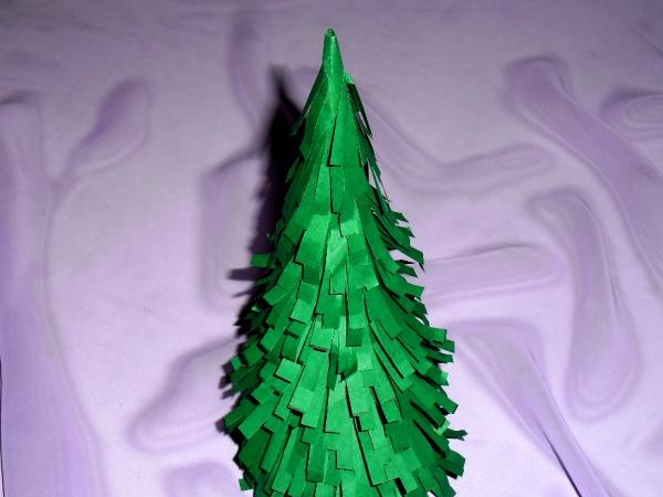 fluffy paper Christmas tree