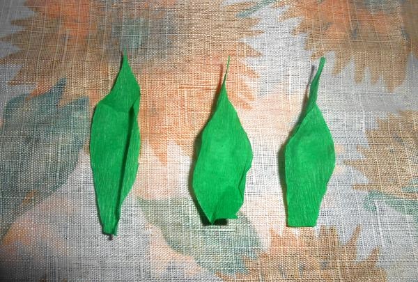 make leaves for flowers