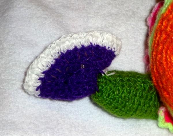 Knitted turtle toy