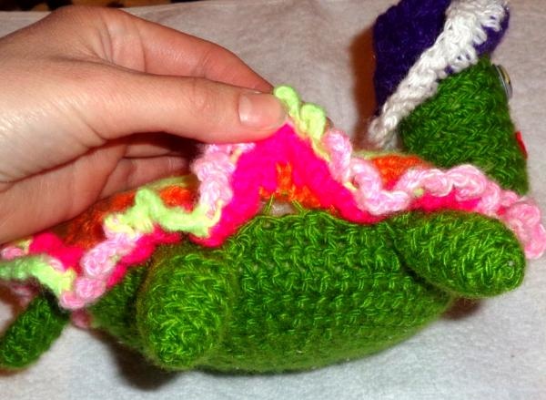 Knitted turtle toy