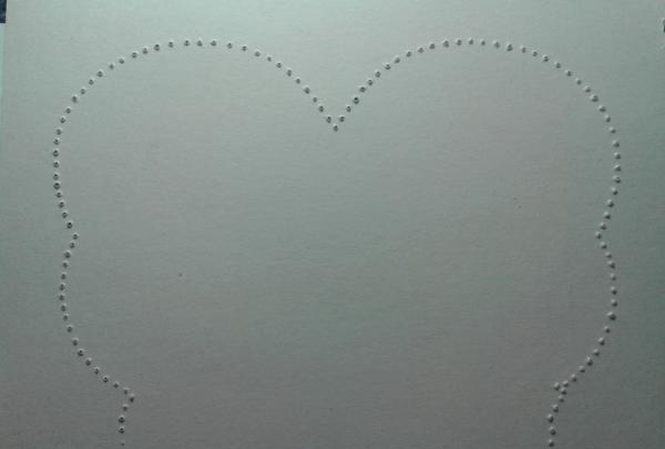 Valentine card using isothread technique