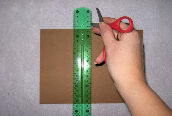 cut out a rectangle from cardboard