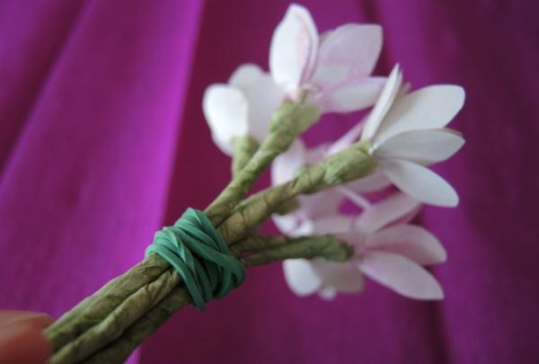 Collecting flowers in a single bunch