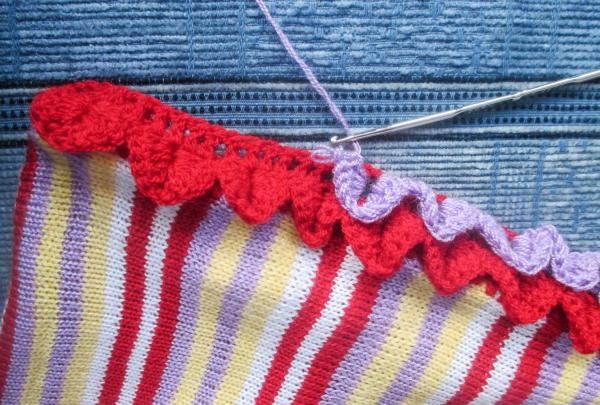 knit a row with columns