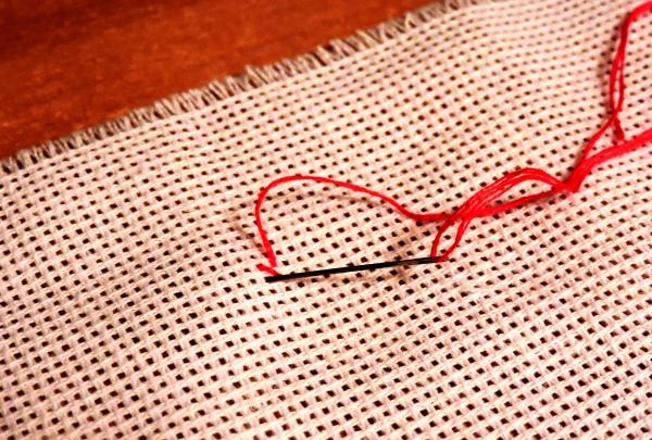 Cross stitch heart