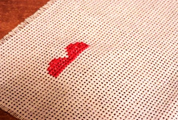 Cross stitch heart