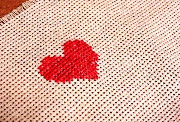 Cross stitch heart