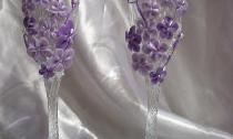 Decoration of wedding glasses