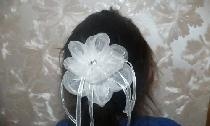 Organza flower bow