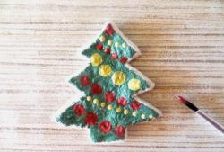 Christmas tree made from salt dough