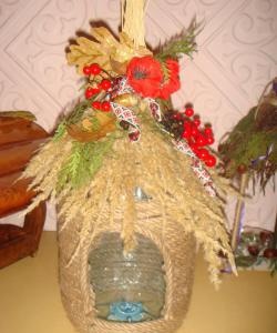 Bird feeders made from plastic bottles