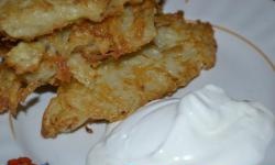 Potato pancakes with cheese