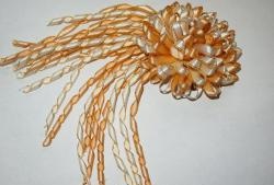 Jellyfish hair clip made of satin ribbons