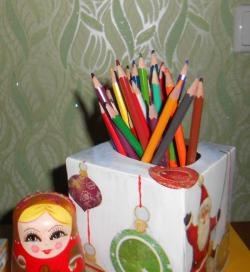 Decoupage tissue boxes