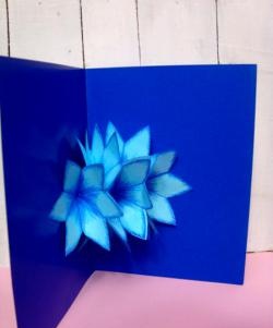 3D card with flowers