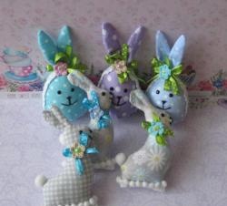 Bunny eggs made of fabric for the spring holiday