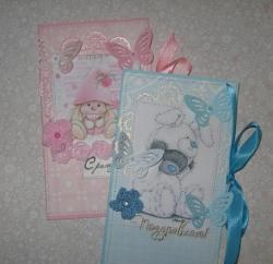 Handmade envelopes for the birth of babies