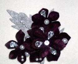 Firth brooch “Burgundy luxury”