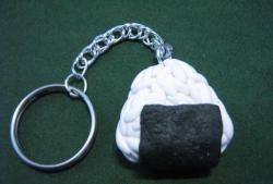 Keychain in the form of onigiri