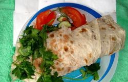 Homemade shawarma