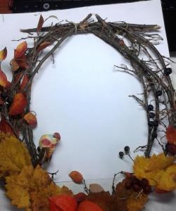 Decorative autumn wreath