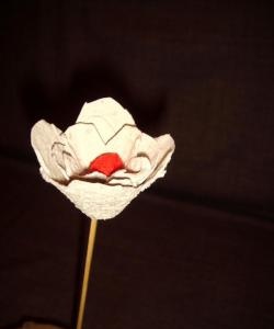 Roses from a paper egg tray