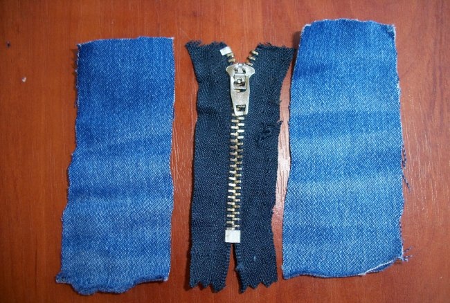 Clothes for a doll made from old jeans