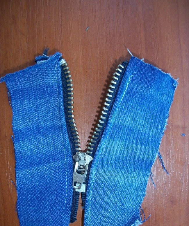 Clothes for a doll made from old jeans