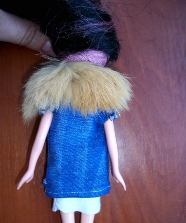 Clothes for a doll made from old jeans