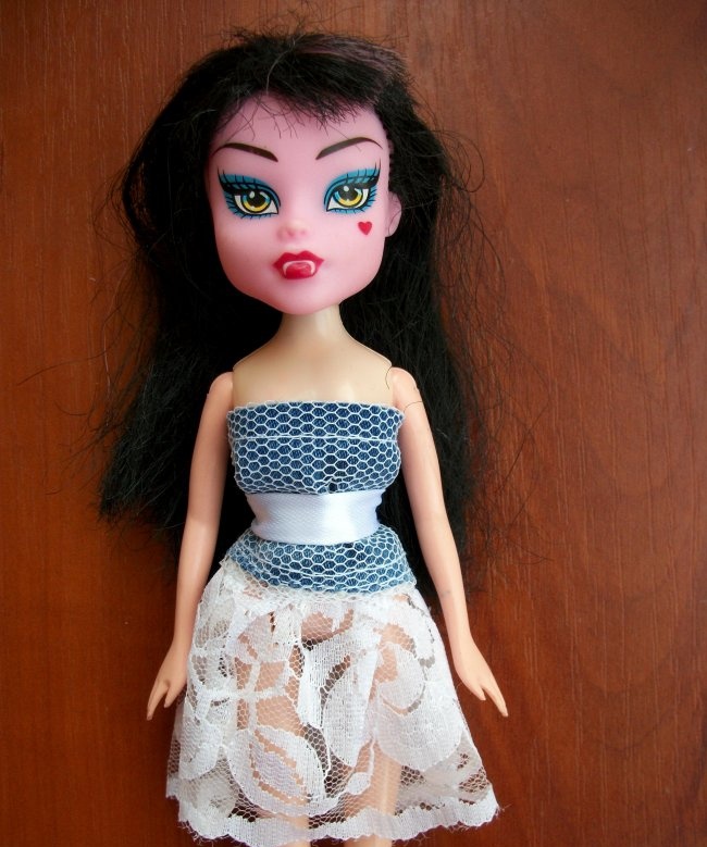 Clothes for a doll made from old jeans