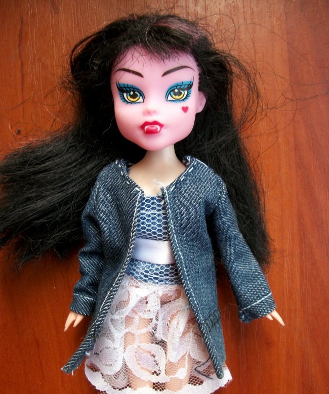 Clothes for a doll made from old jeans