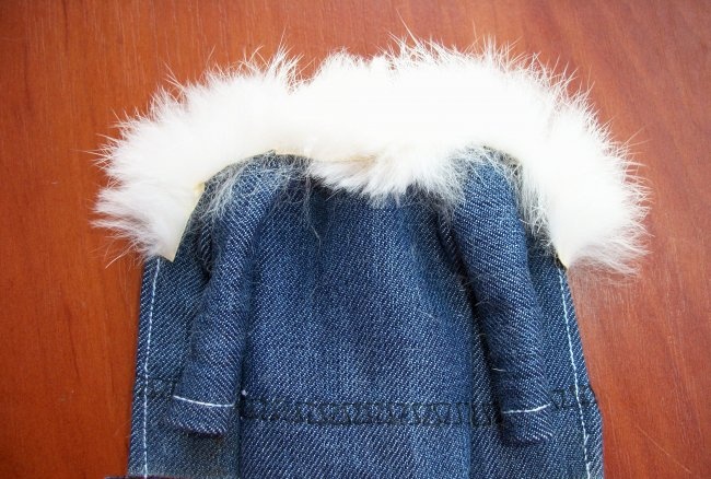 Clothes for a doll made from old jeans