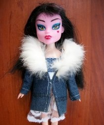 Clothes for a doll made from old jeans