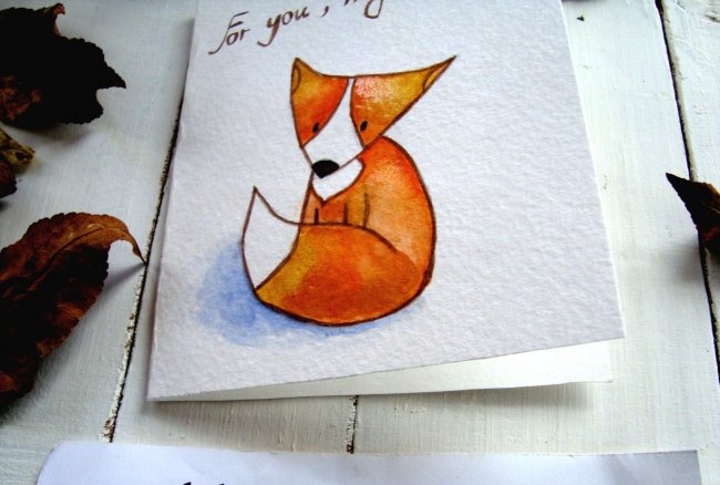 Hand drawn cute card