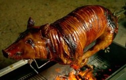 Cómo asar un cerdo entero en un asador