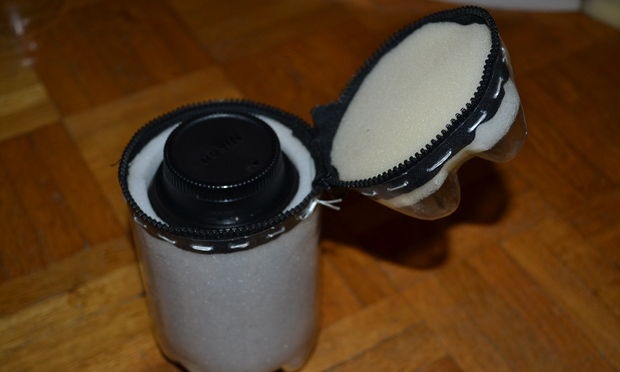 Container case thermos from a plastic bottle