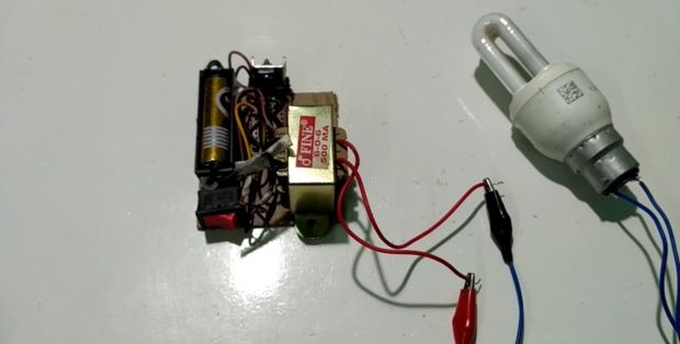 The simplest inverter 1.5 V - 220 V