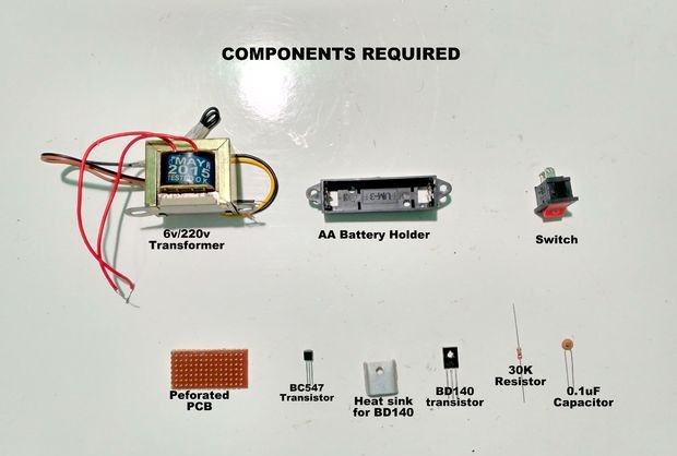 The simplest inverter 1.5 V - 220 V