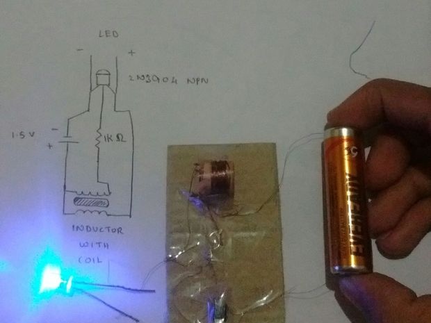 LED power supply from 1.5 volt battery