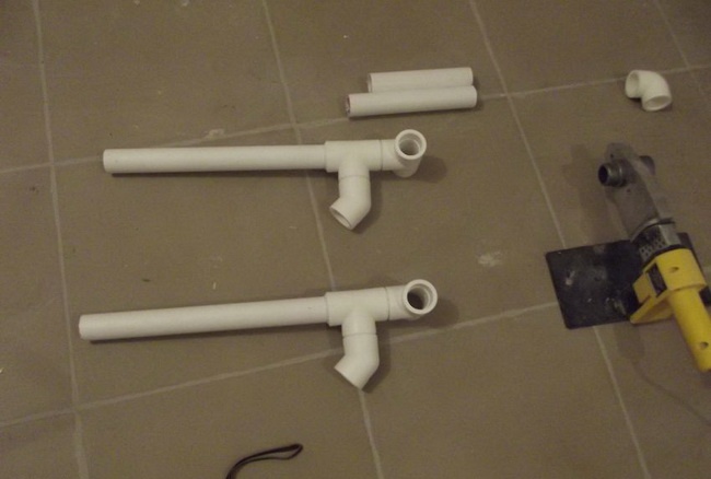 Gymnastic wall bars made of polypropylene pipes