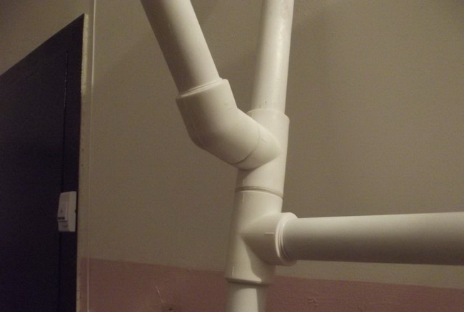 Gymnastic wall bars made of polypropylene pipes