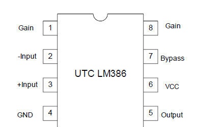 Simple amplifier based on LM386 chip