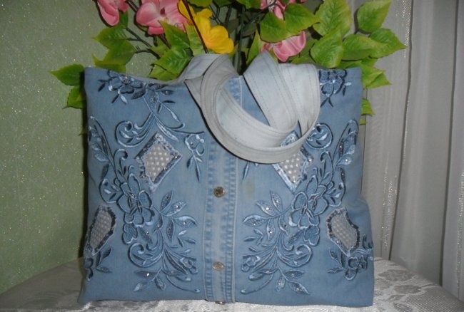 Bag made from old jeans