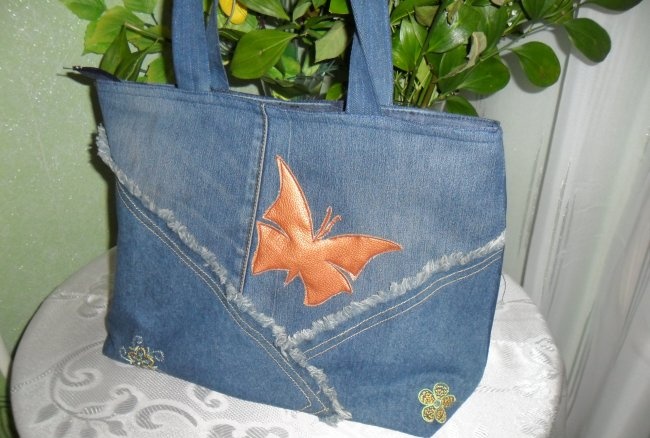 Bag made from old jeans