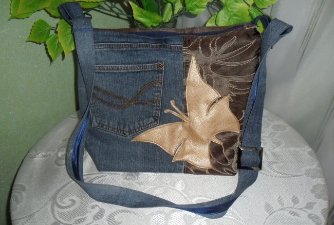 Bag made from old jeans