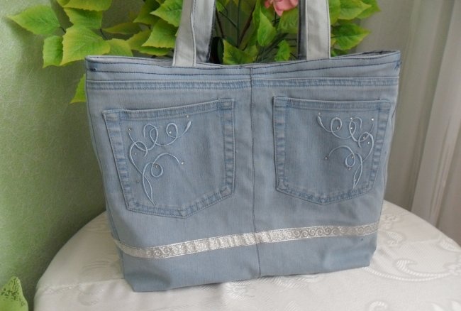 Bag made from old jeans