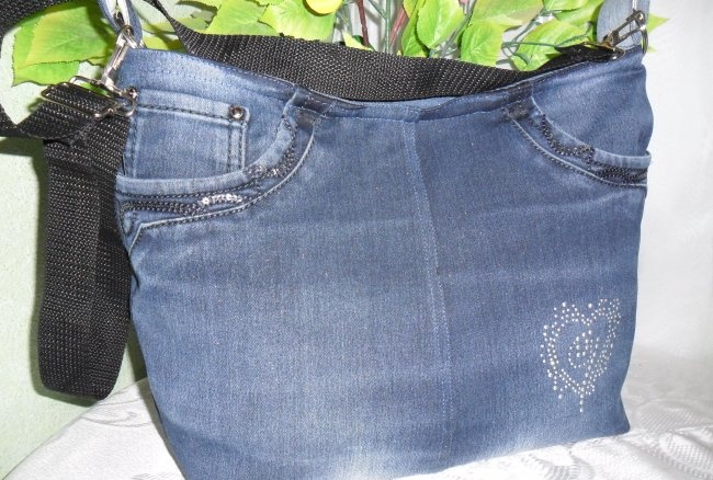 Bag made from old jeans